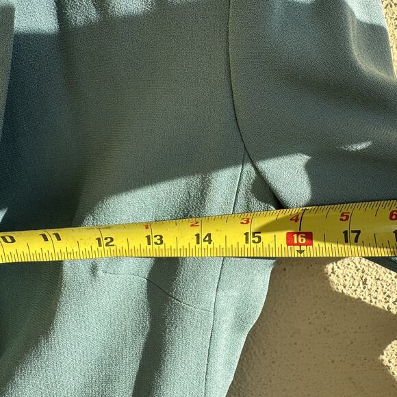 Vintage 80s Ann Tjian For Kenar Sea Foam Green Long Overcoat Blazer Size Small - Picture 6 of 13